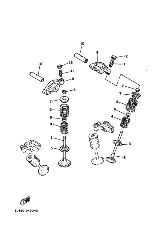 Yamaha 26M-12121-00 バルブ,エキゾースト — shown on the バルブ parts diagram