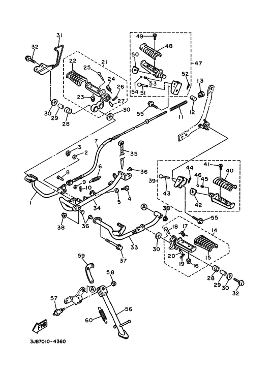 Yamaha 90506-29266 スプリング,テンシヨン — shown on the スタンド. フートレスト parts diagram
