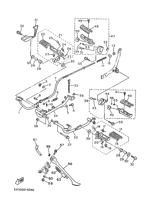 Yamaha 90506-35473 Spring, Tension — shown on the Stand & Footrest parts diagram