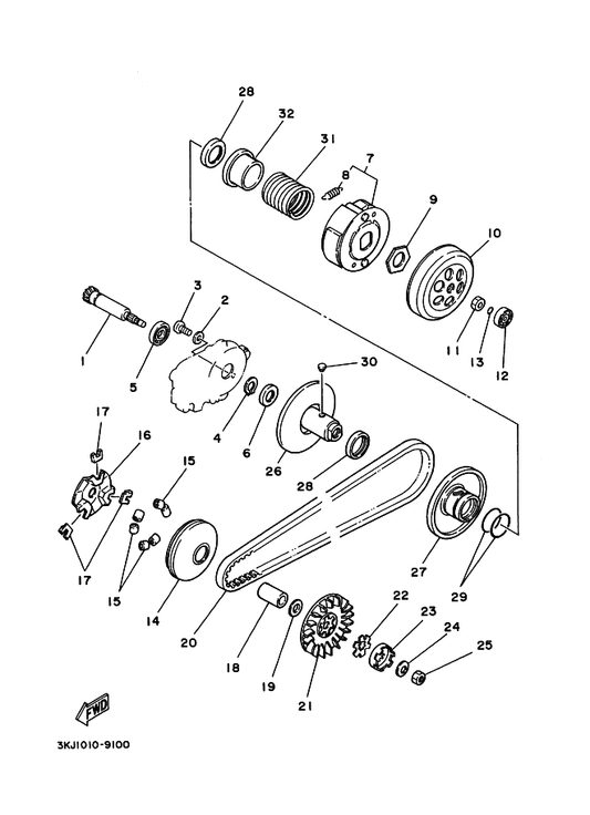 Yamaha 24G-16611-03 Clutch Housing Comp. — shown on the クラツチ parts diagram