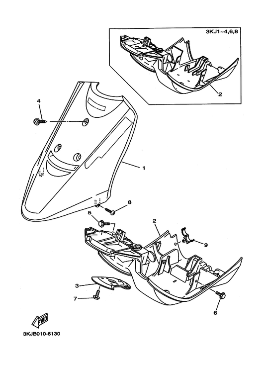 Yamaha 90159-06178 スクリユ,ウイズワツシヤ — shown on the フエンダ 1 parts diagram