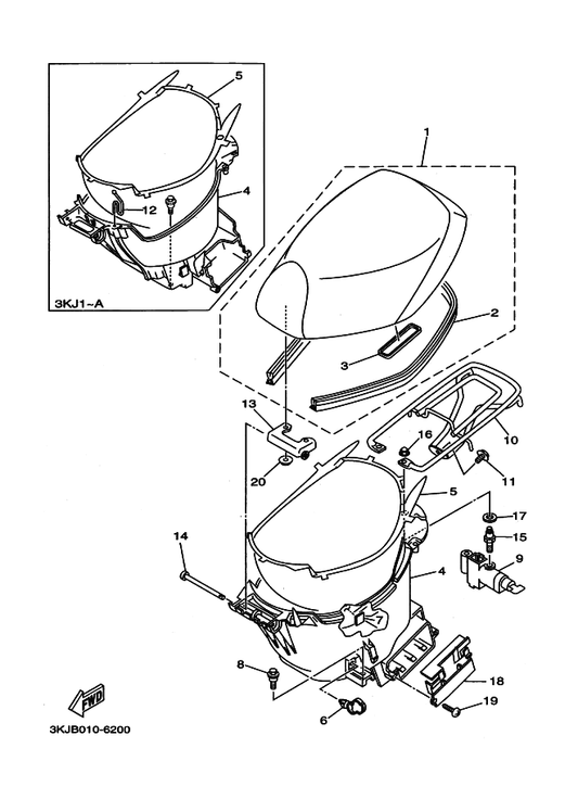 Yamaha 90201-12175 Washer, Plate — shown on the シート. キヤリア parts diagram