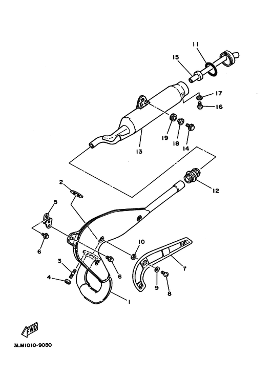 Yamaha 93210-40407 O-Ring — shown on the エキゾースト parts diagram