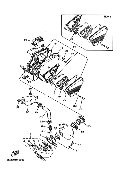 Yamaha 90460-41191 Clamp, Hose — shown on the インテーク parts diagram