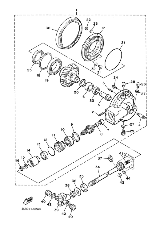 Yamaha 2H7-46122-00 . Race, Inner — shown on the Drive Shaft parts diagram