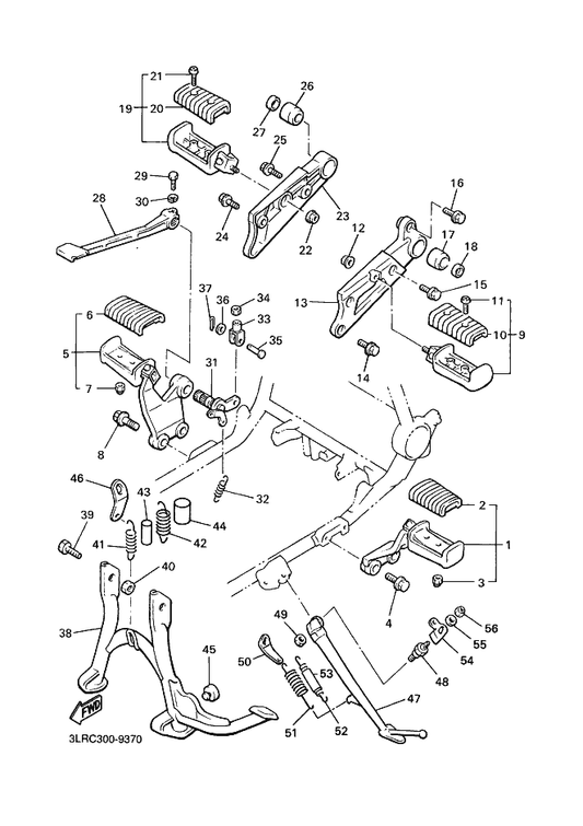Yamaha 90240-08013 Pin — shown on the Stand & Footrest parts diagram