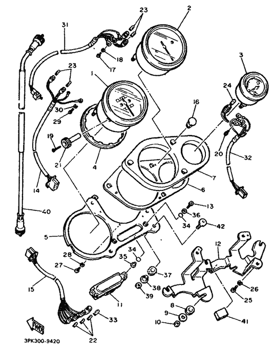 Yamaha 42X-83517-00 . Bulb — shown on the Meter parts diagram