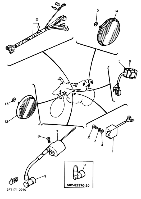 Yamaha 4J2-85546-00 Band — shown on the Electrical 1 parts diagram