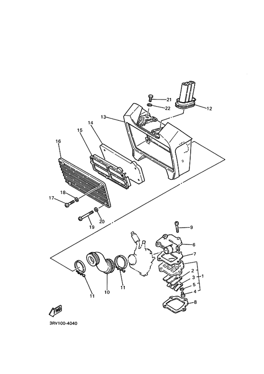 Yamaha 5U8-14454-00 Joint — shown on the Intake parts diagram