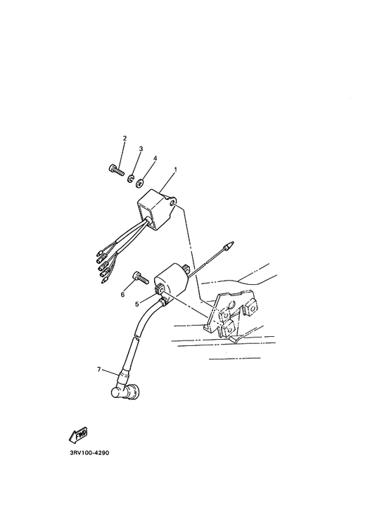 Yamaha 21W-85540-20 C.D.I. Unit Assy — shown on the Electrical 1 parts diagram