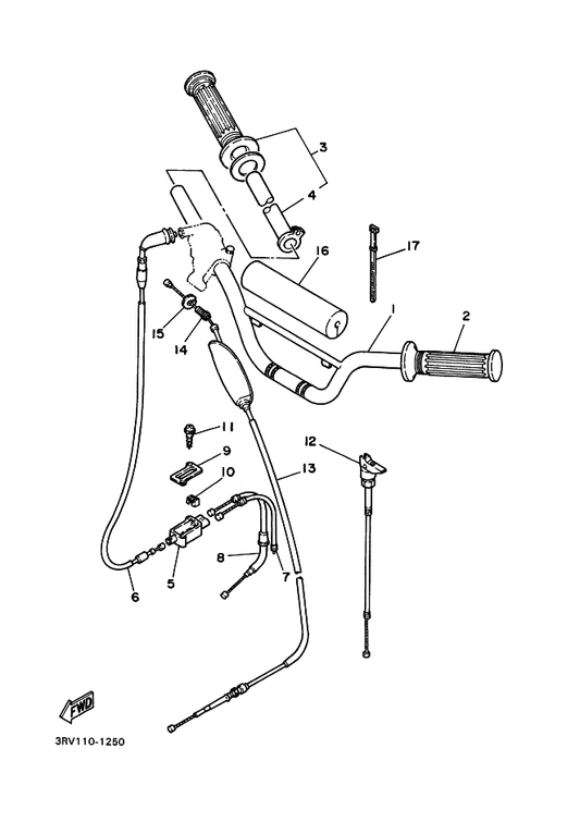 Yamaha 21W-26321-02 Cable, Pump — shown on the Steering Handle & Cable parts diagram