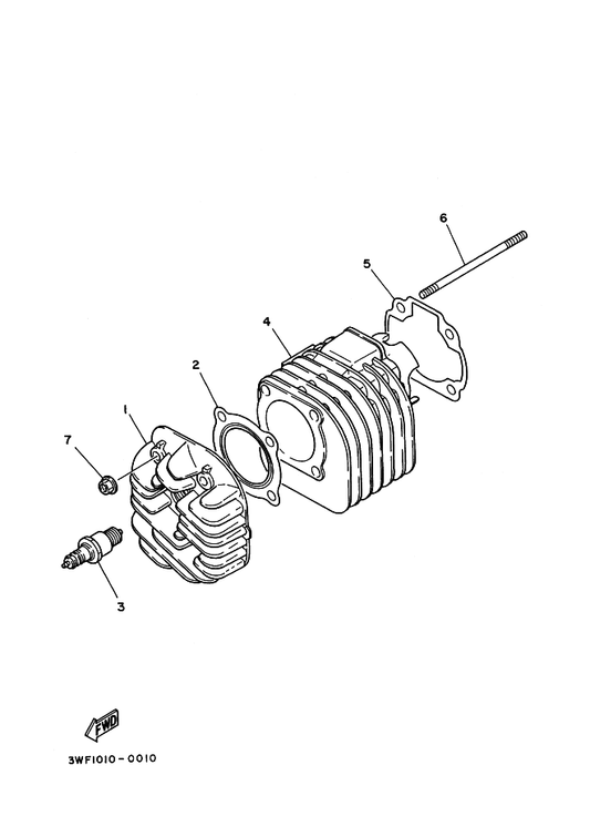 Yamaha 3WF-11181-00 ガスケツト,シリンダヘツド 1 — shown on the シリンダ parts diagram