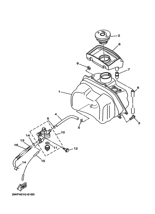 Yamaha 90467-10129 クリツプ — shown on the フユエルタンク parts diagram