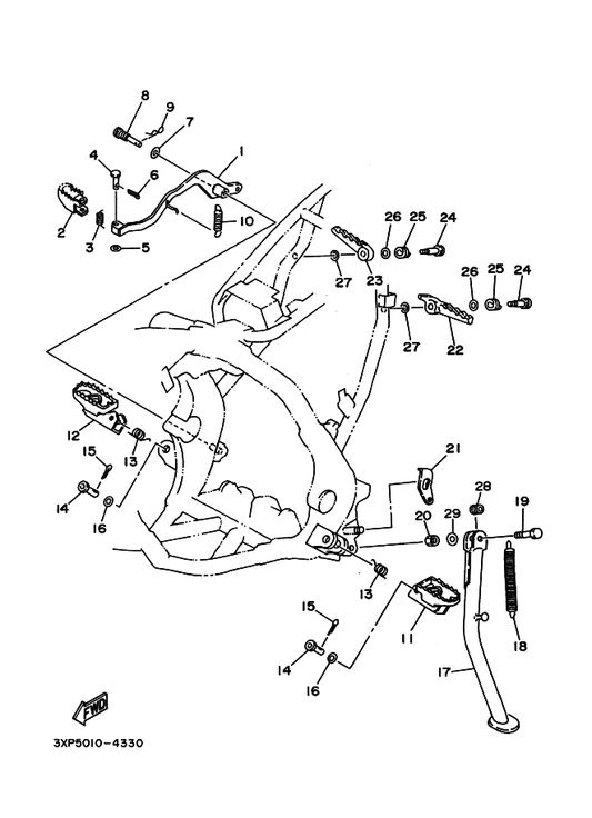 Yamaha 90504-18031 スプリング,コンプレツシヨン — shown on the スタンド. フートレスト parts diagram