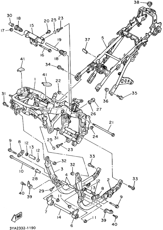Yamaha 1L9-24741-00 . Pad, Seat — shown on the フレーム parts diagram