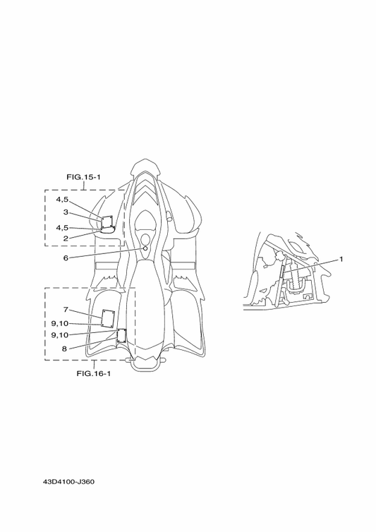Yamaha 43D-F811R-50 Plate,Age Eur. — shown on the Emblem & Label 2 parts diagram