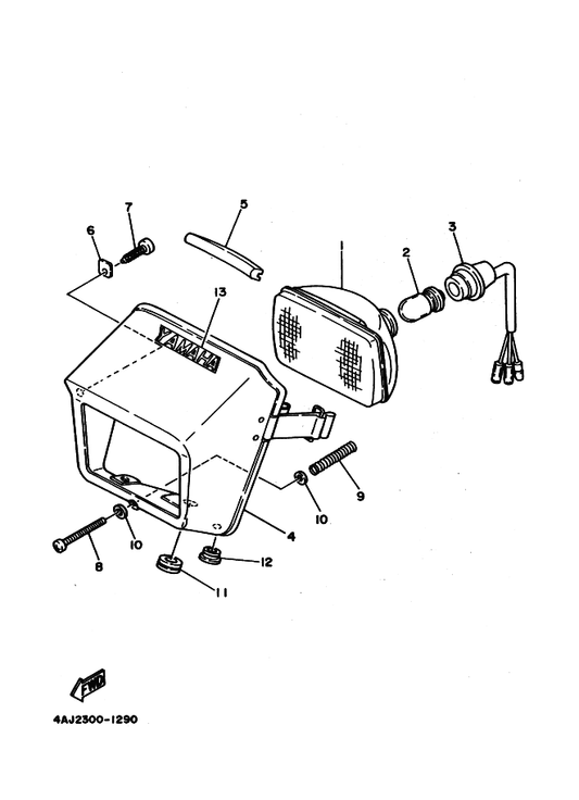 Yamaha 18A-84120-00 . レンズアセンブリ — shown on the Headlight parts diagram