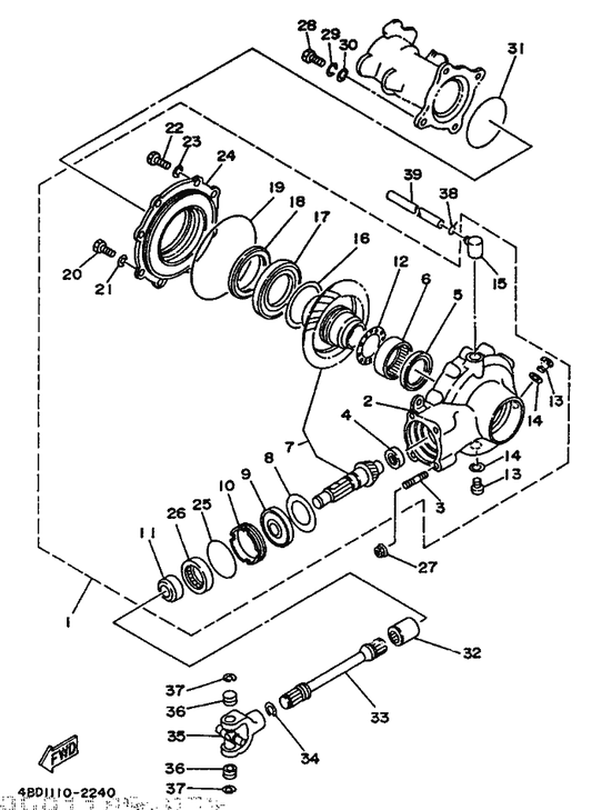 Yamaha 93210-85075 O-Ring — shown on the Drive Shaft parts diagram