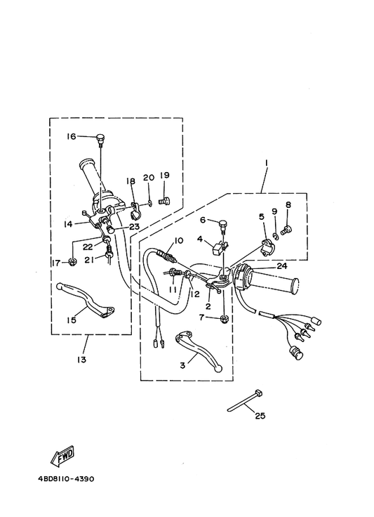 Yamaha 59V-83922-00 . Lever 2 — shown on the Handle Switch & Lever parts diagram
