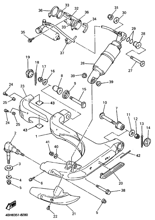 Yamaha 90201-161J3 Washer, Plate — shown on the Steering 2 parts diagram