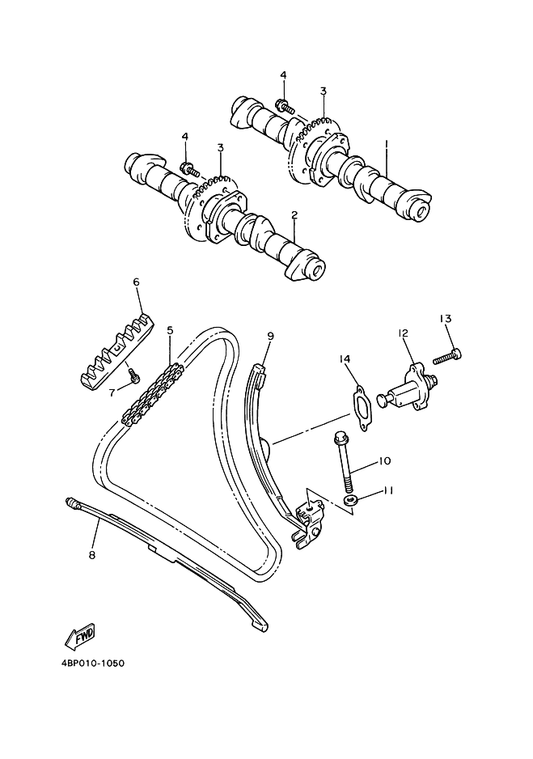 Yamaha 94890-04144 Chain — shown on the Camshaft & Chain parts diagram