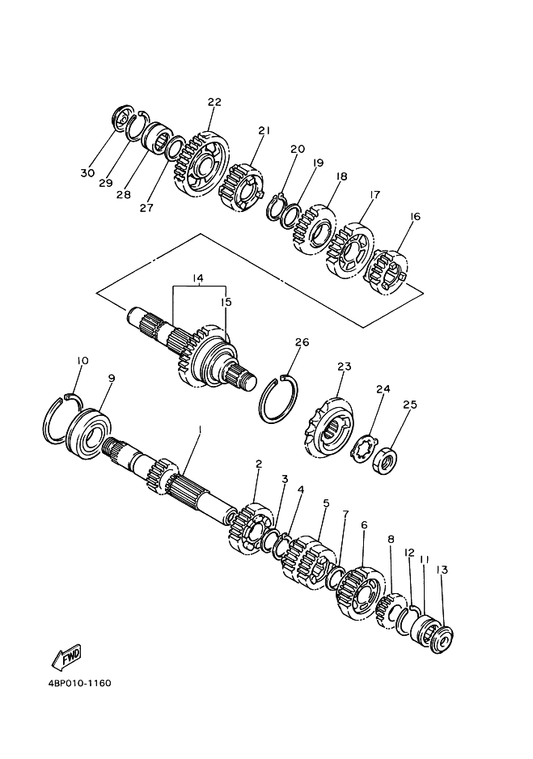 Yamaha 93102-35109 . Oil Seal — shown on the Transmission parts diagram