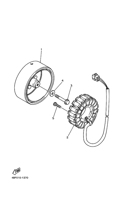 Yamaha 90201-10639 Washer, Plate — shown on the Generator parts diagram