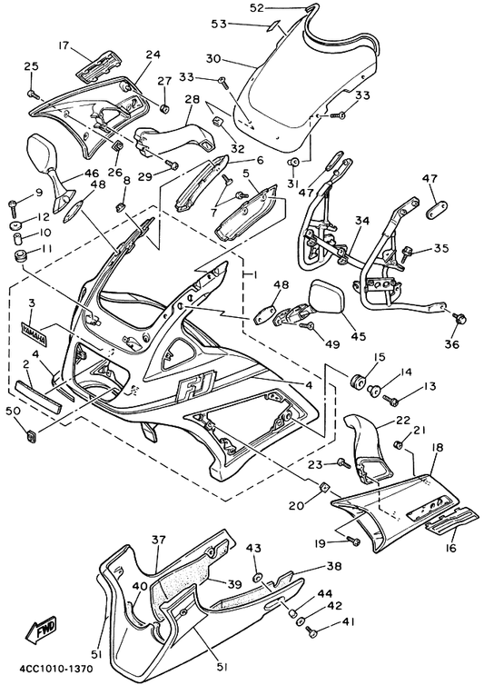 Yamaha 90110-06202 Bolt, Hexagon Socket Head — shown on the カウリング 1 parts diagram