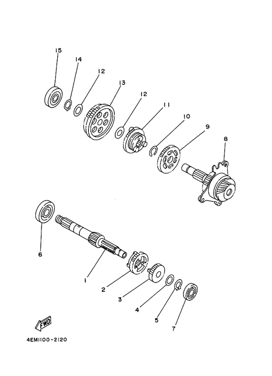 Yamaha 3GB-17402-00 Drive Axle Assy — shown on the Transmission parts diagram