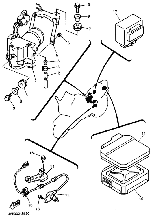 Yamaha 90480-20338 Grommet — shown on the Electrical 3 parts diagram