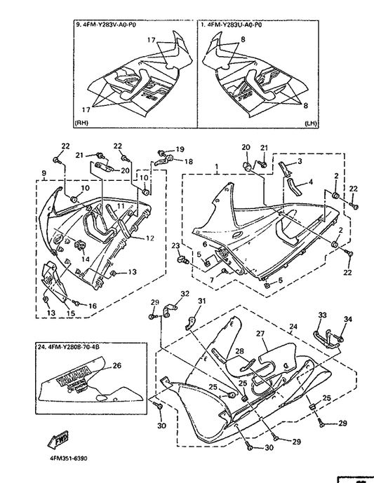 Yamaha 8V7-21961-00 . Patch 1 — shown on the Cowling 2 parts diagram