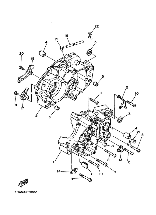 Yamaha 583-15371-00 Breather — shown on the Crankcase parts diagram