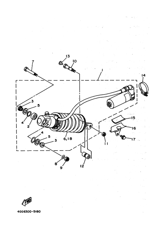 Yamaha 93399-999T3 . Bearing — shown on the Rear Suspension parts diagram