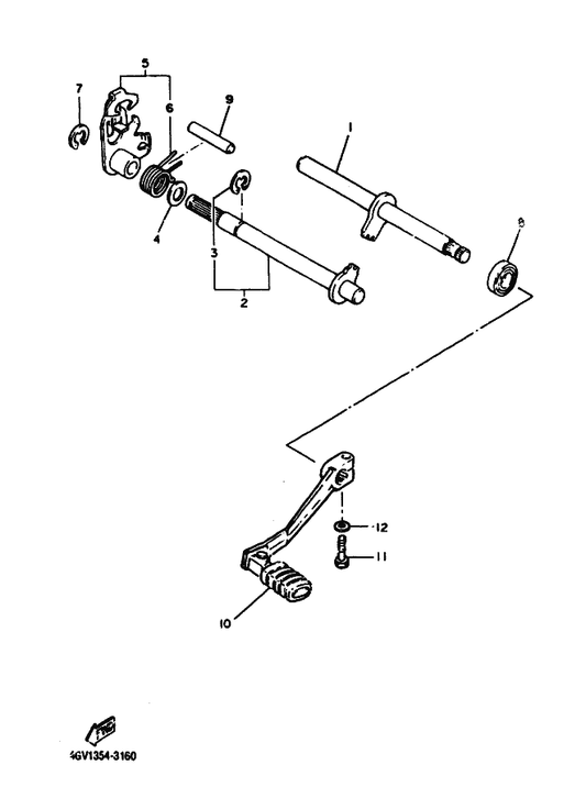 Yamaha 43F-18102-02 Shift Shaft Assy 2 — shown on the Shift Shaft parts diagram
