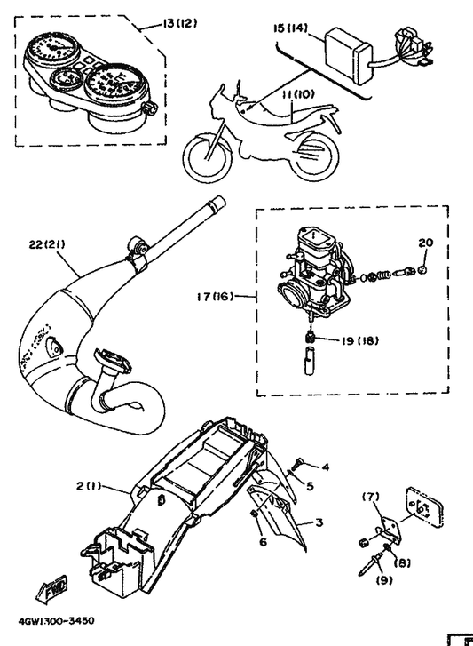 Yamaha 4FU-82590-10 Wire Harness Assy — shown on the Alternate For Chassis parts diagram