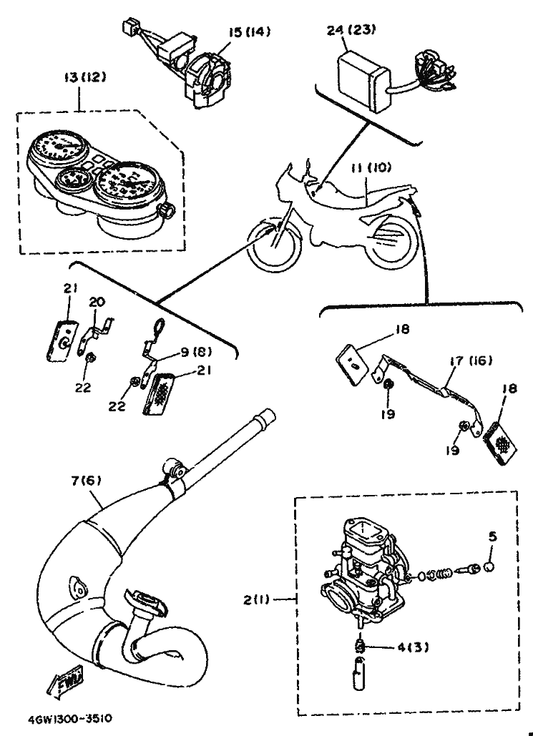 Yamaha 1NT-14142-20 . Jet, Pilot — shown on the Alternate For Chassis parts diagram