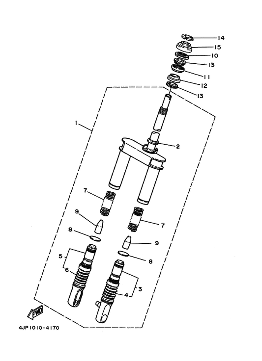Yamaha 3YJ-23191-00 . . ブーツ — shown on the フロントフオーク parts diagram
