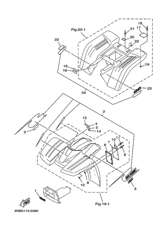 Yamaha 99247-00140 Emblem, Yamaha — shown on the Emblem & Label 3 parts diagram