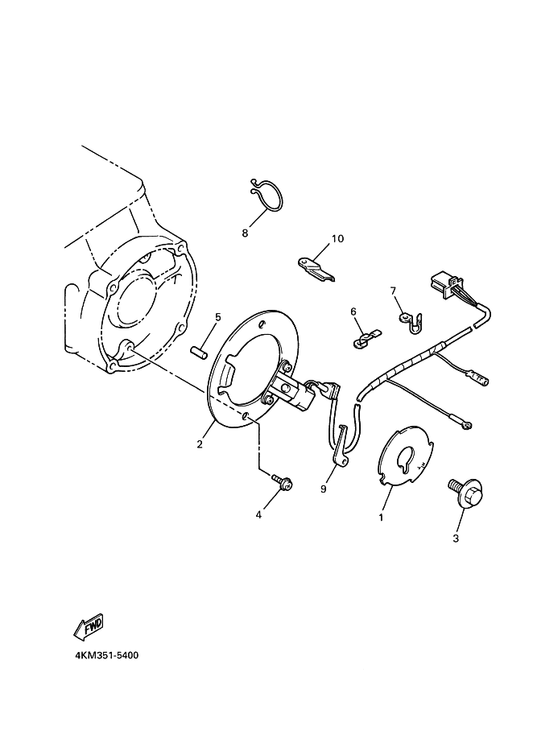 Yamaha 90465-08369 Clamp — shown on the Pick Up Coil & Governor parts diagram