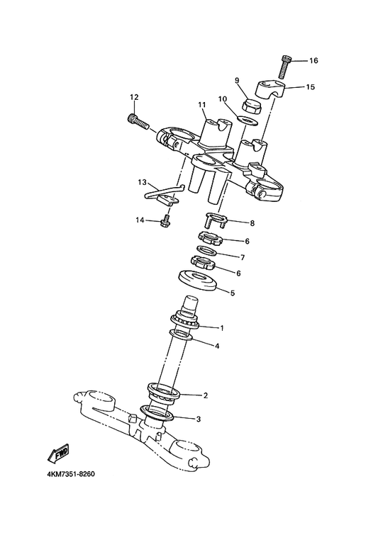 Yamaha 4KM-23389-00 Guide, Cable — shown on the Steering parts diagram