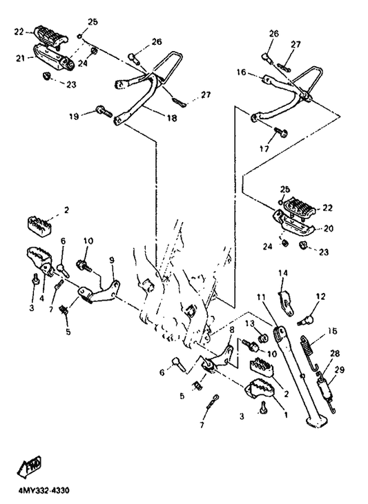 Yamaha 3YF-27311-00 Stand, Side — shown on the Stand & Footrest parts diagram
