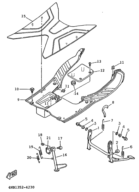 Yamaha 90506-32834 Spring, Tension — shown on the Stand & Footrest parts diagram