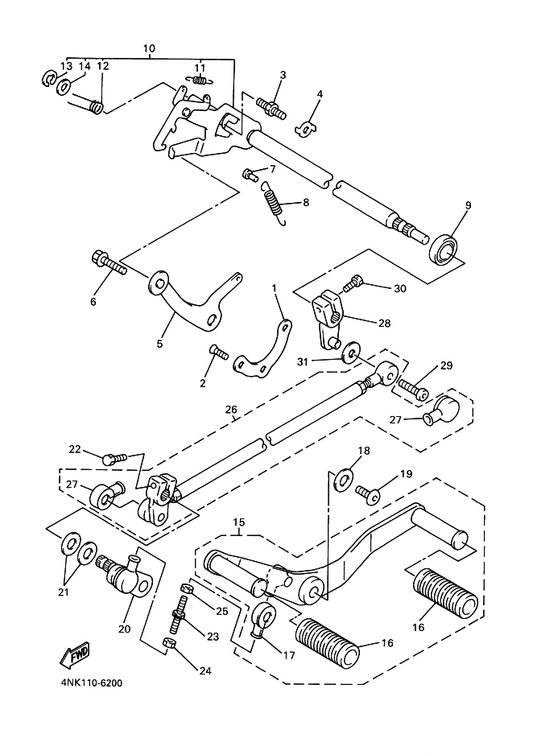 Yamaha 90506-08227 . Spring, Tension — shown on the シフトシヤフト parts diagram
