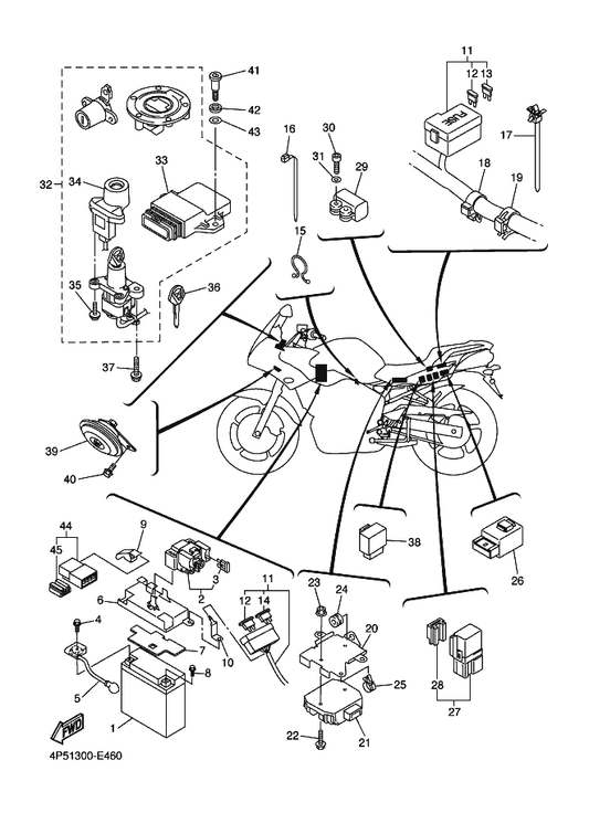 Yamaha 5VX-8591A-00 . Engine Control Unit Assy — shown on the Electrical 2 parts diagram