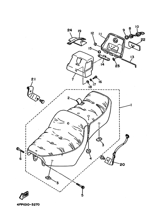 Yamaha 90183-05003 Nut, Spring — shown on the シート parts diagram