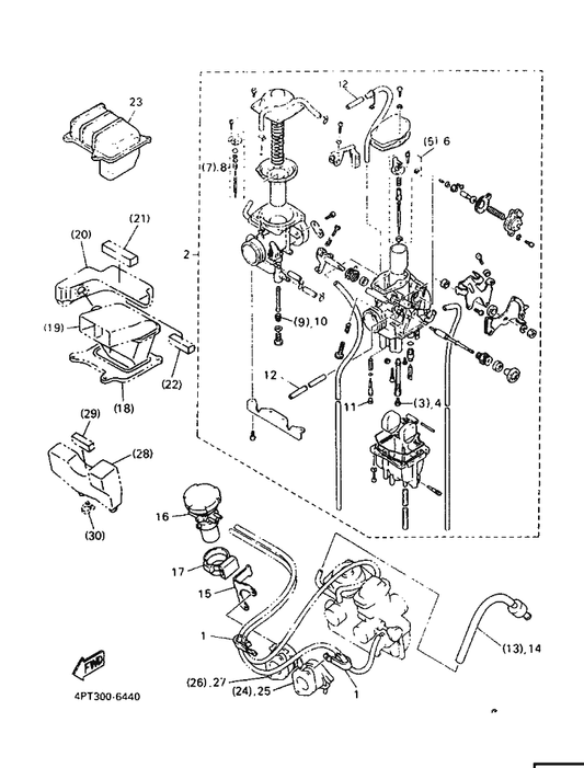 Yamaha 288-14343-63 . Jet, Main — shown on the Alternate For Engine parts diagram