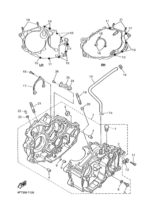 Yamaha 90387-16782 . Collar — shown on the Crankcase parts diagram