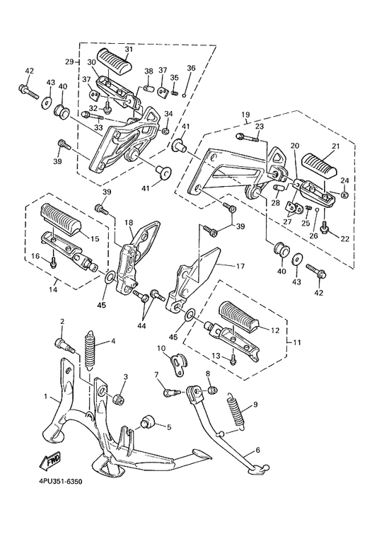 Yamaha 90506-26467 Spring, Tension — shown on the Stand & Footrest parts diagram