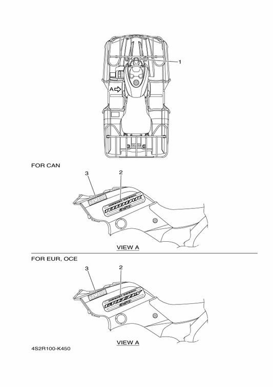Yamaha 4S2-F1788-10 Graphic — shown on the Graphics parts diagram