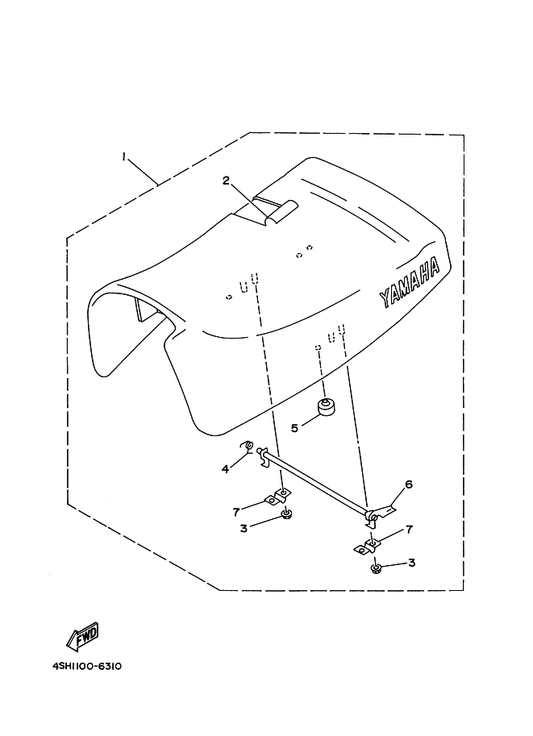 Yamaha 4SH-24731-01 . Cover, Seat — shown on the Seat parts diagram